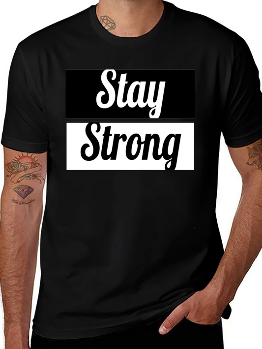 Camiseta Negra Stay Strong