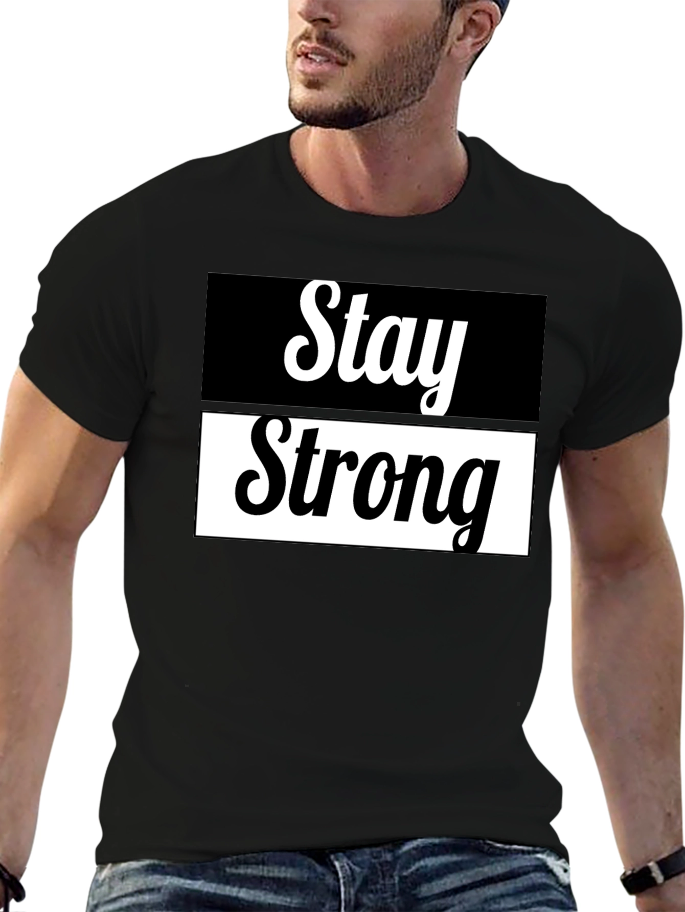Camiseta Negra Stay Strong