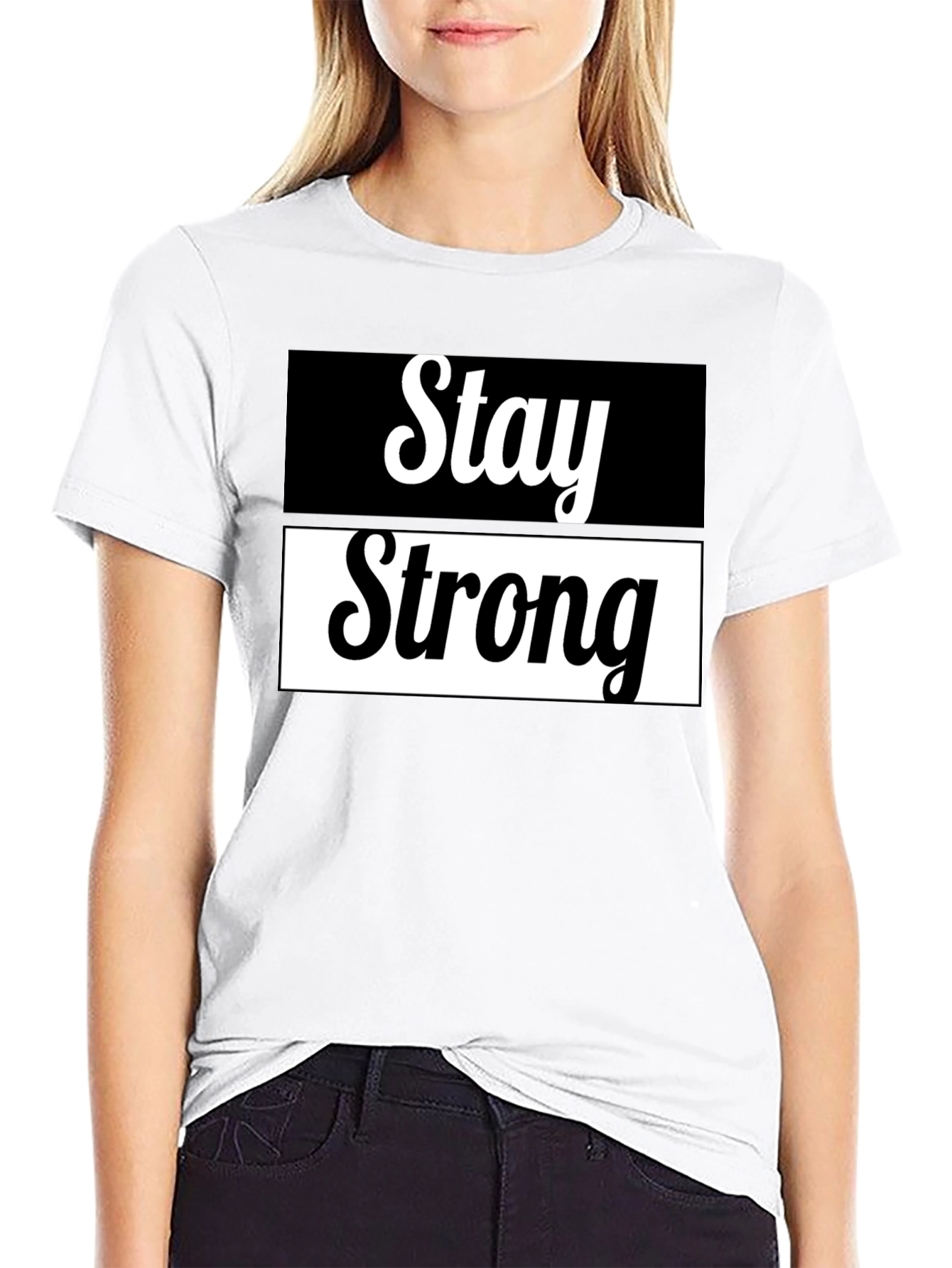 Camiseta Negra Stay Strong