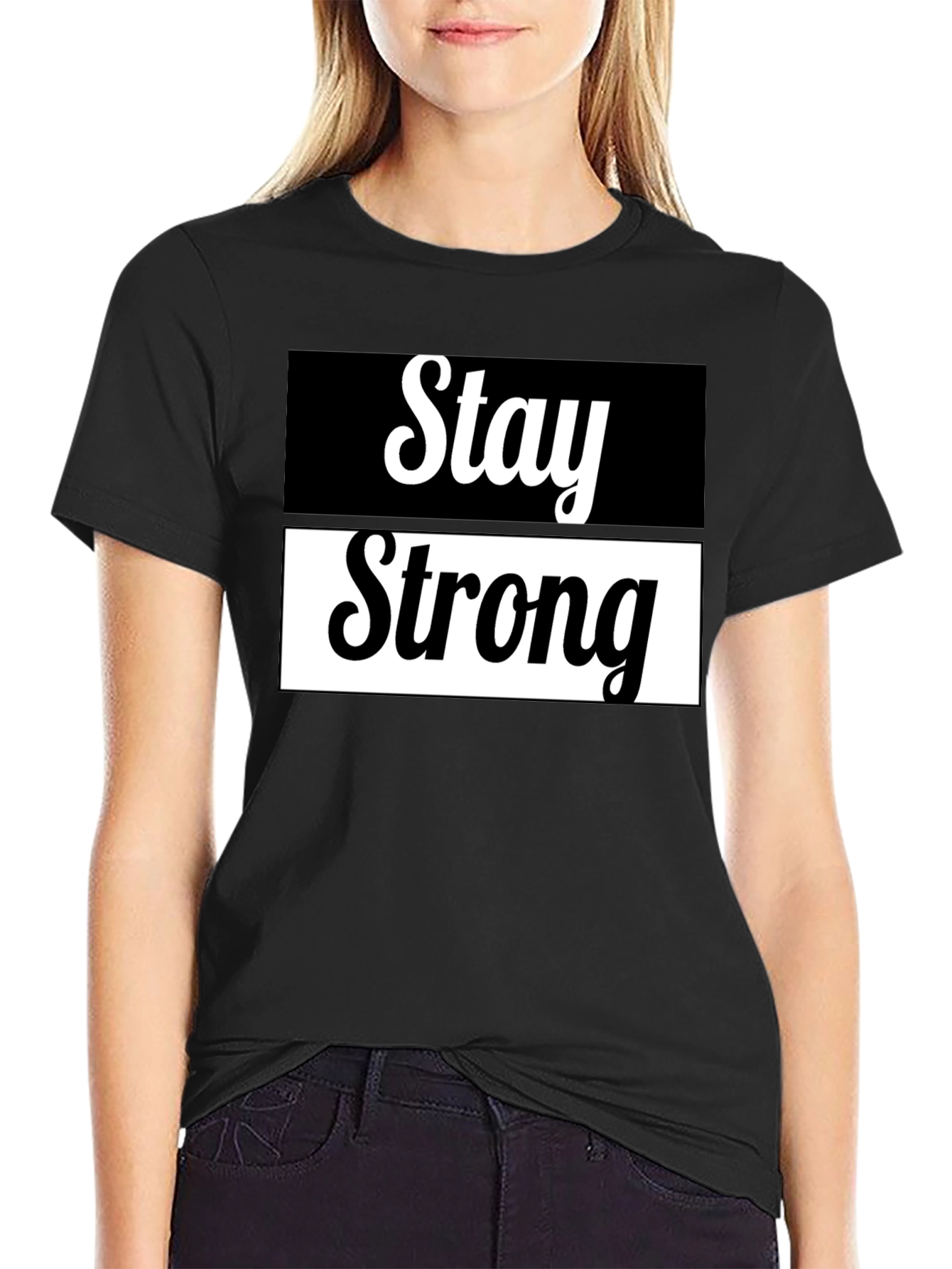Camiseta Negra Stay Strong