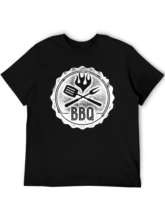 Camiseta Negra BBQ para Amantes de la Parrilla