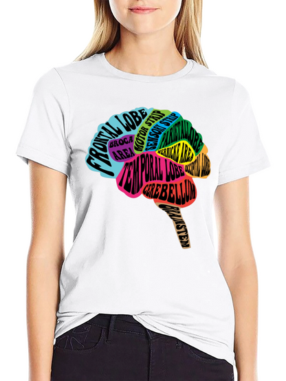 Camiseta Negra Cerebro Anatómico Neuronas Psicología