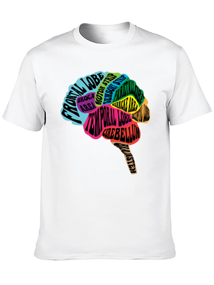 Camiseta Negra Cerebro Anatómico Neuronas Psicología