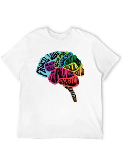 Camiseta Negra Cerebro Anatómico Neuronas Psicología