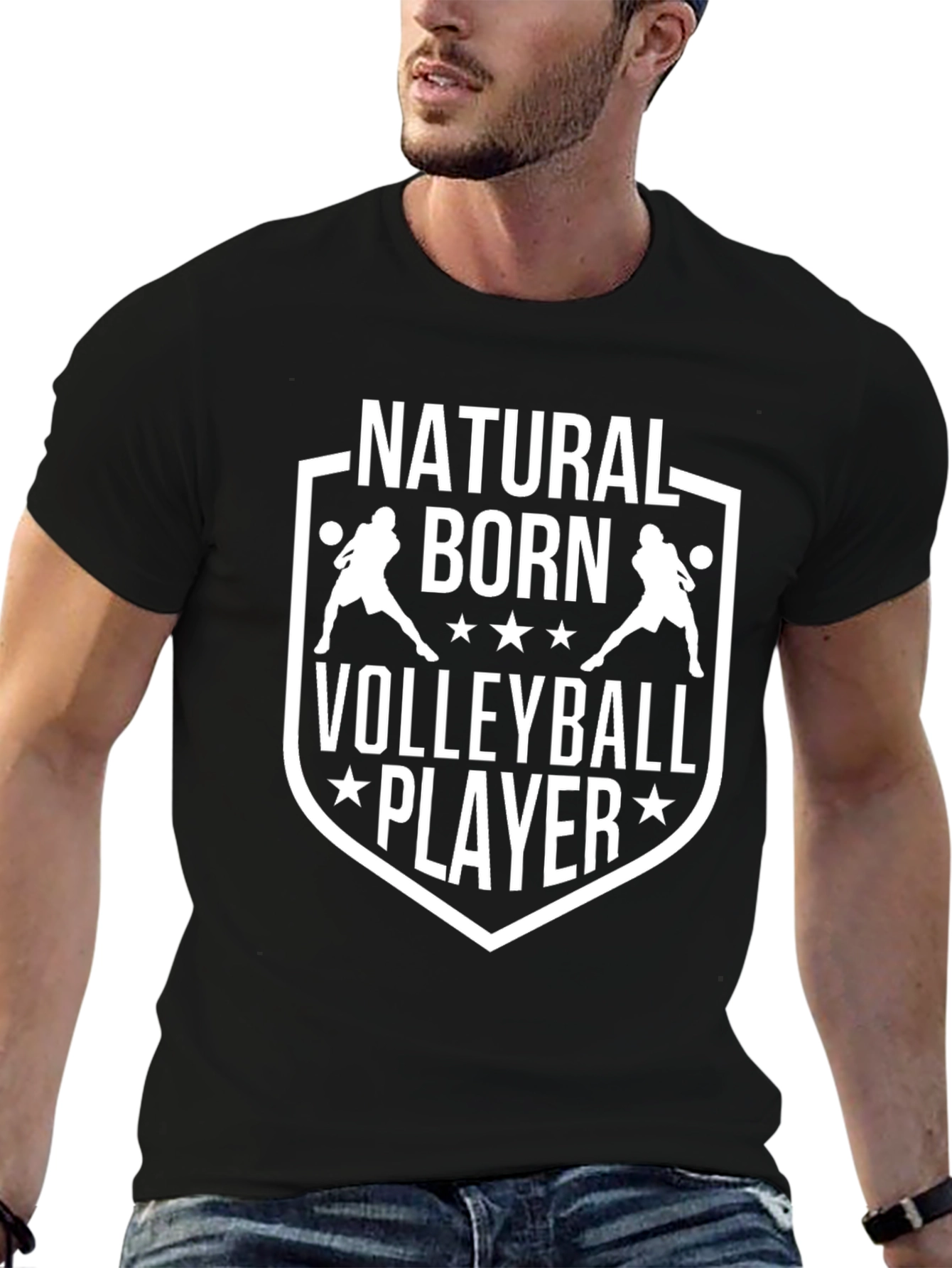 Camiseta Negra de Voleibol - Natural Born Player