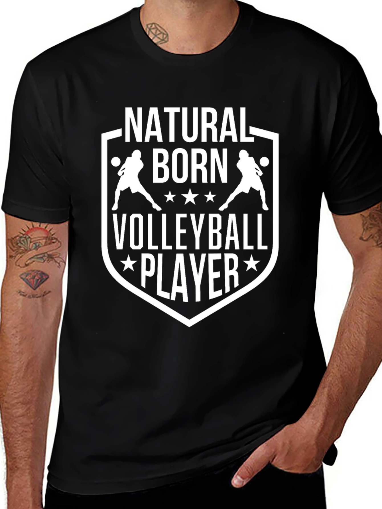 Camiseta Negra de Voleibol - Natural Born Player