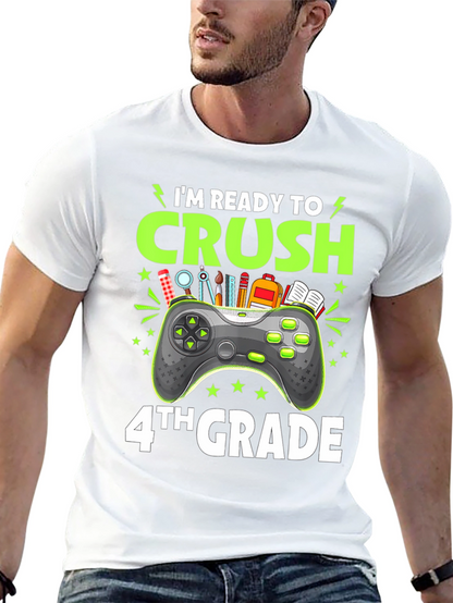 Camiseta Negra Gamer Regreso a Clases - 4to Grado