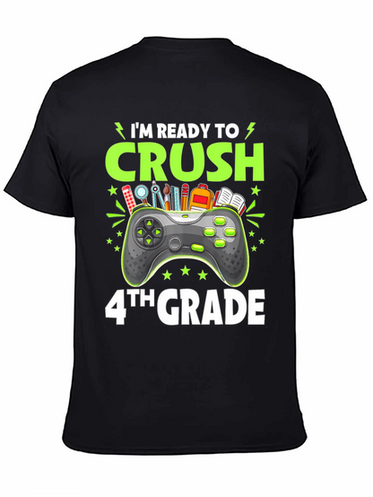Camiseta Negra Gamer Regreso a Clases - 4to Grado
