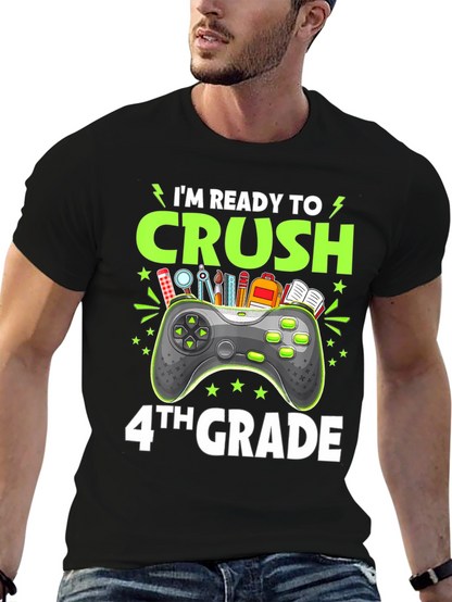 Camiseta Negra Gamer Regreso a Clases - 4to Grado