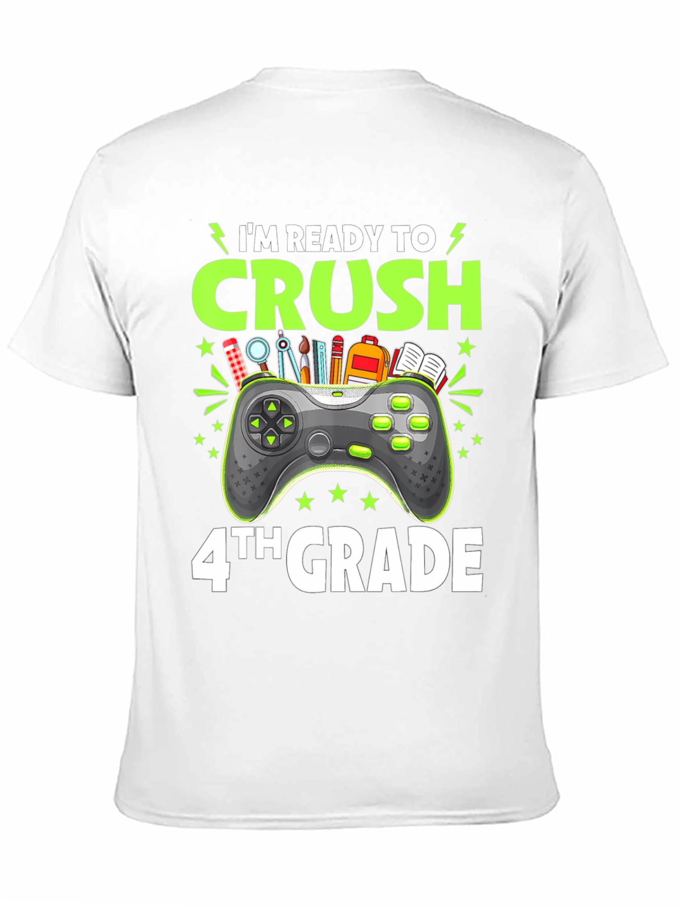 Camiseta Negra Gamer Regreso a Clases - 4to Grado