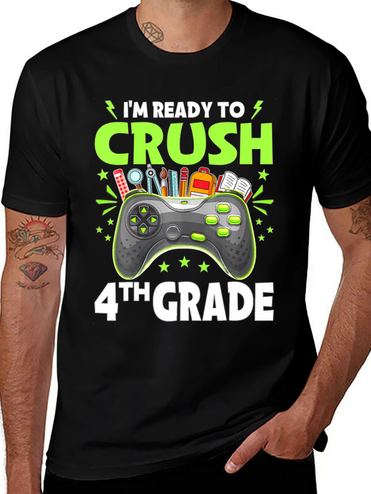 Camiseta Negra Gamer Regreso a Clases - 4to Grado