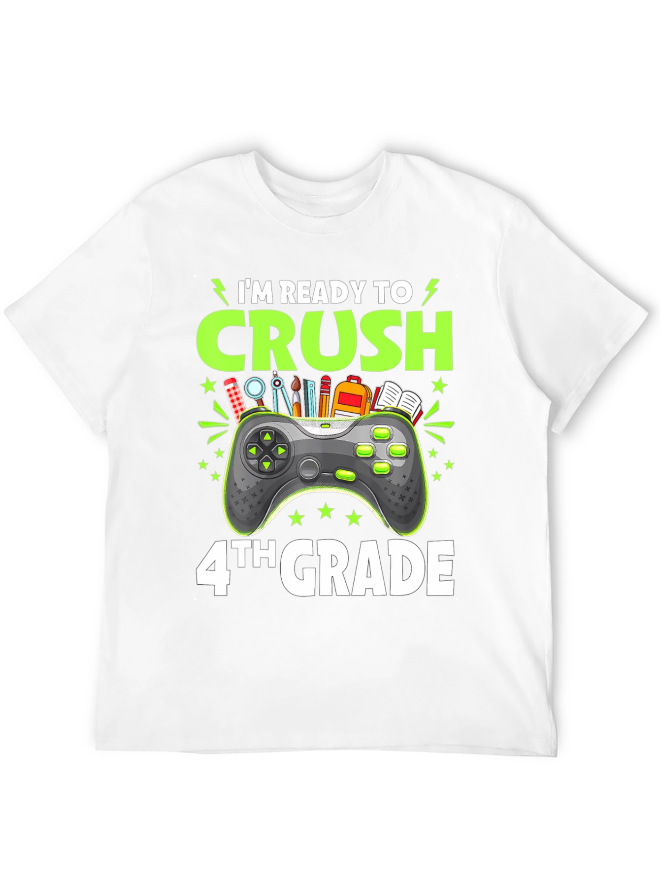 Camiseta Negra Gamer Regreso a Clases - 4to Grado