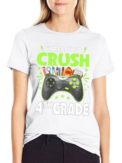 Camiseta Negra Gamer Regreso a Clases - 4to Grado