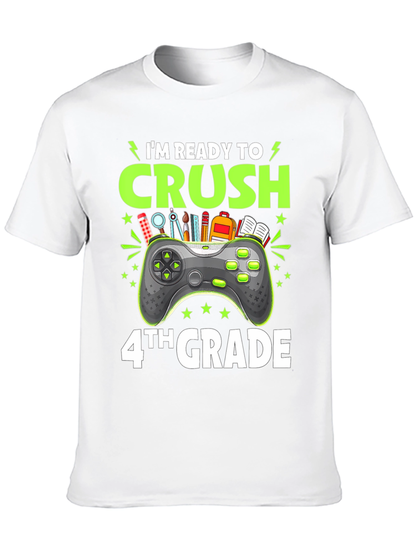 Camiseta Negra Gamer Regreso a Clases - 4to Grado