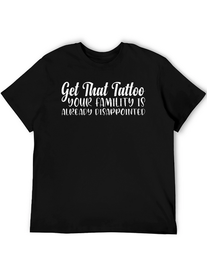 Camiseta Negra con Frase Divertida de Tatuajes