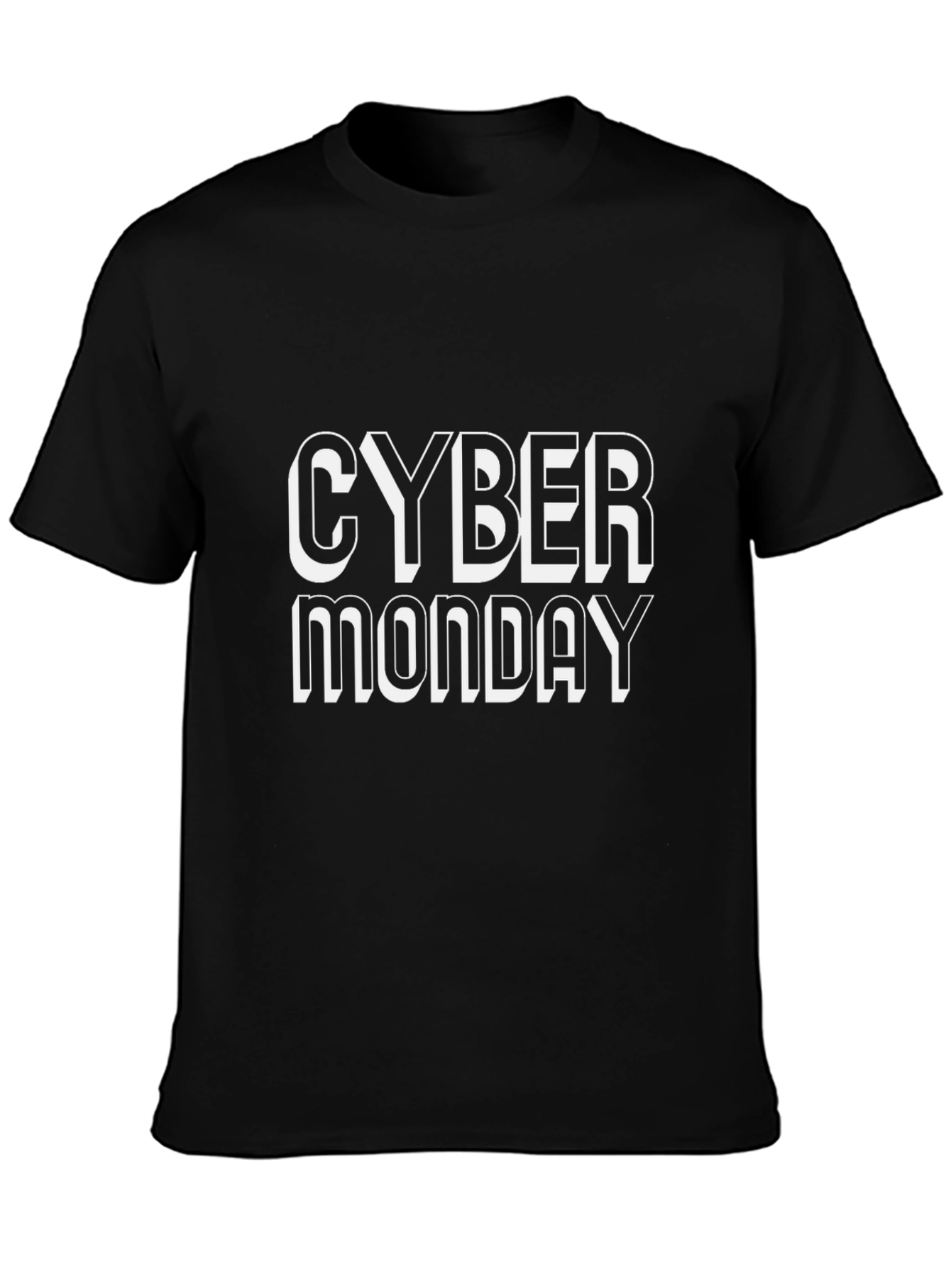 Camiseta Negra Cyber Monday para Hombre