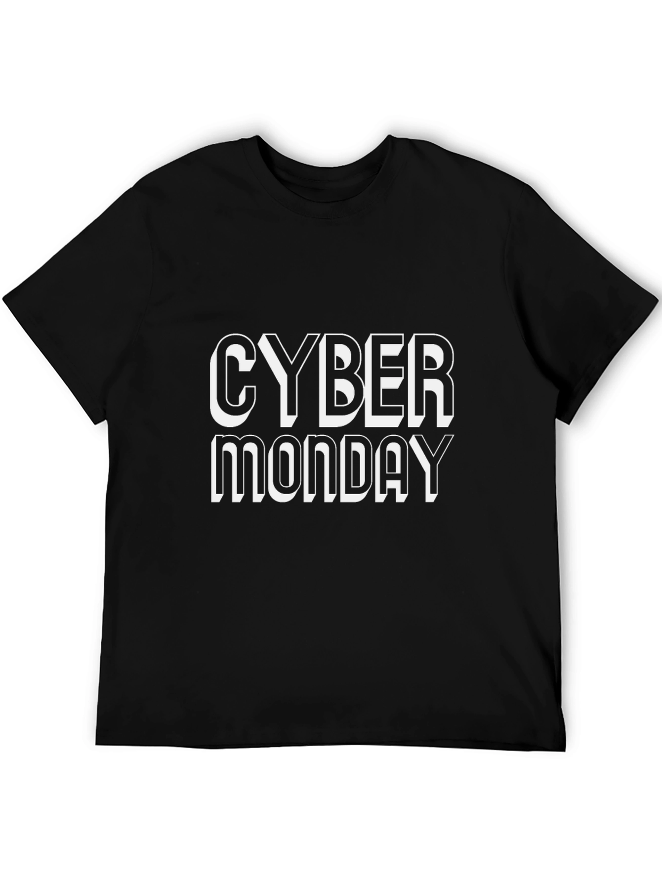 Camiseta Negra Cyber Monday para Hombre