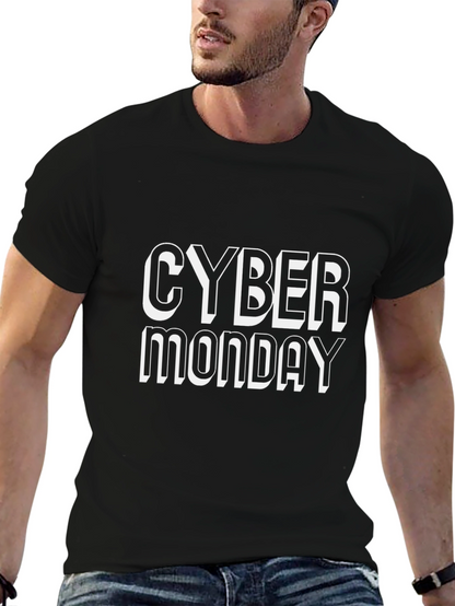 Camiseta Negra Cyber Monday para Hombre