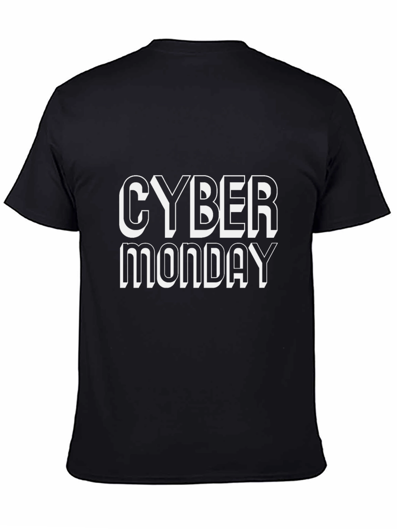 Camiseta Negra Cyber Monday para Hombre