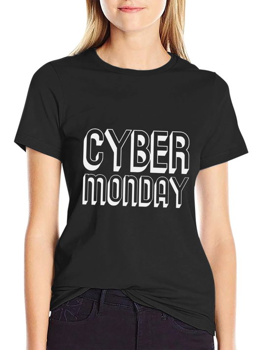Camiseta Negra Cyber Monday para Hombre