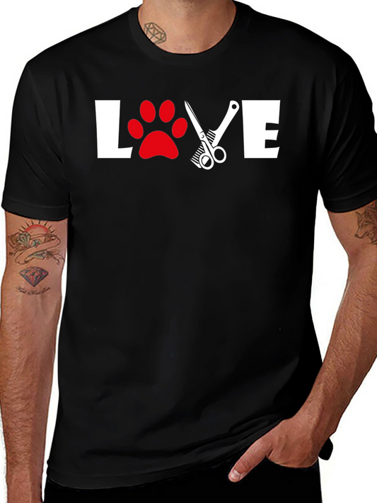 Camiseta Negra Love Estilista Canino
