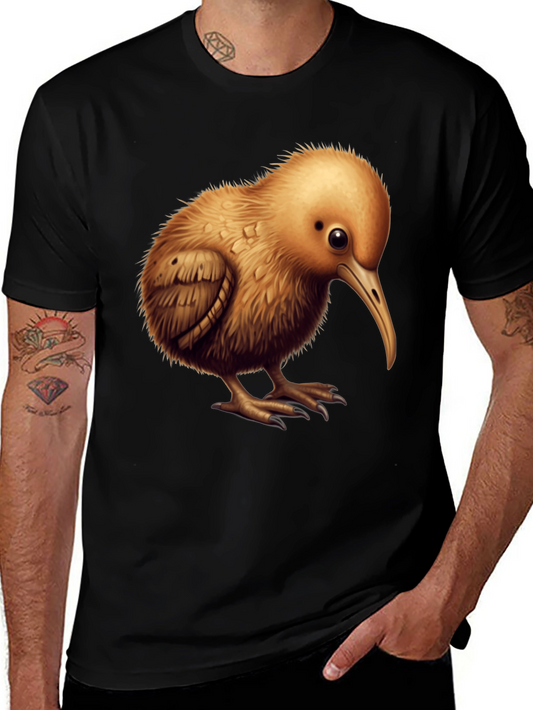 Camiseta Negra con Diseño de Kiwi