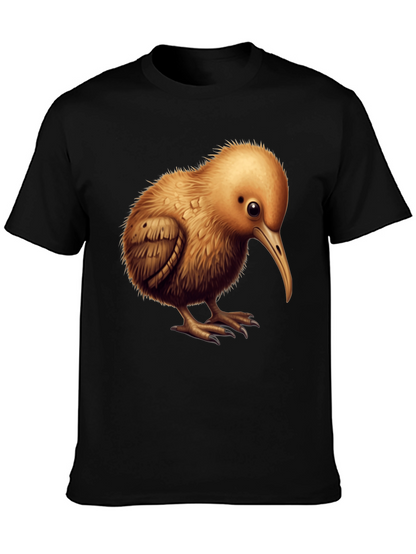 Camiseta Negra con Diseño de Kiwi