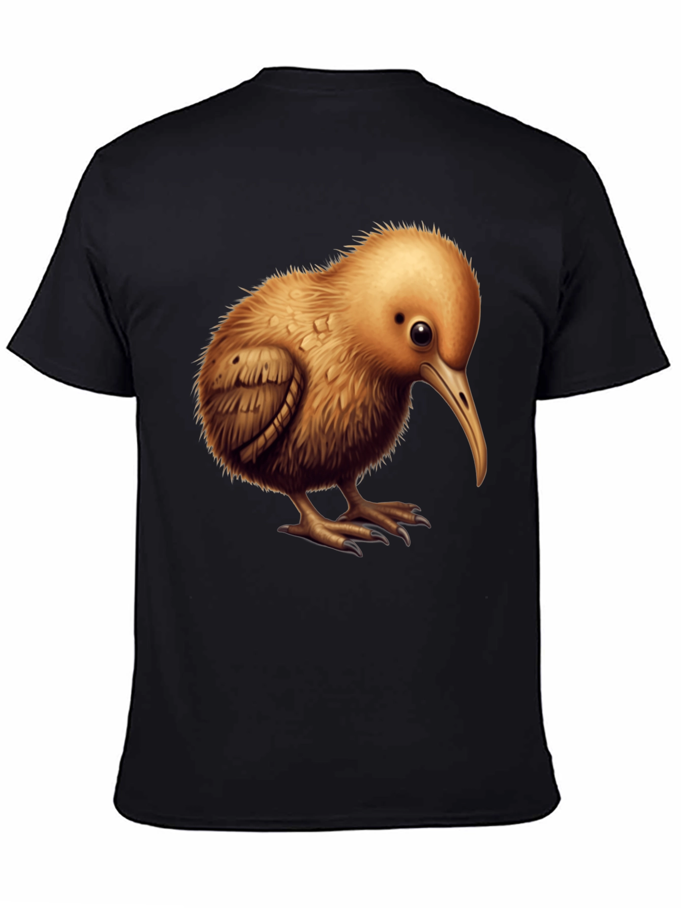 Camiseta Negra con Diseño de Kiwi