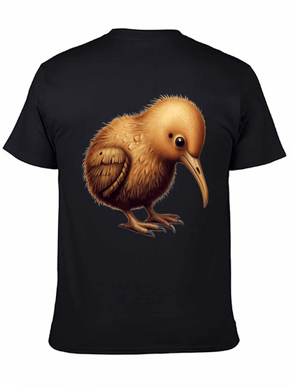 Camiseta Negra con Diseño de Kiwi