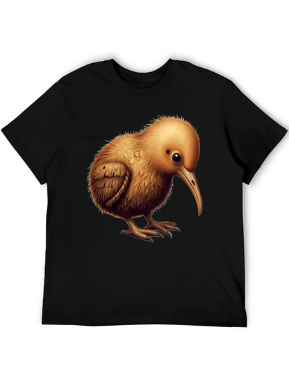 Camiseta Negra con Diseño de Kiwi
