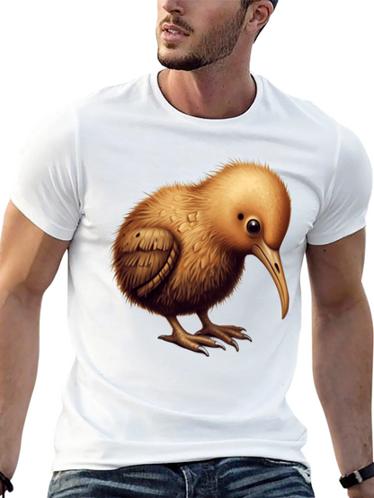 Camiseta Negra con Diseño de Kiwi