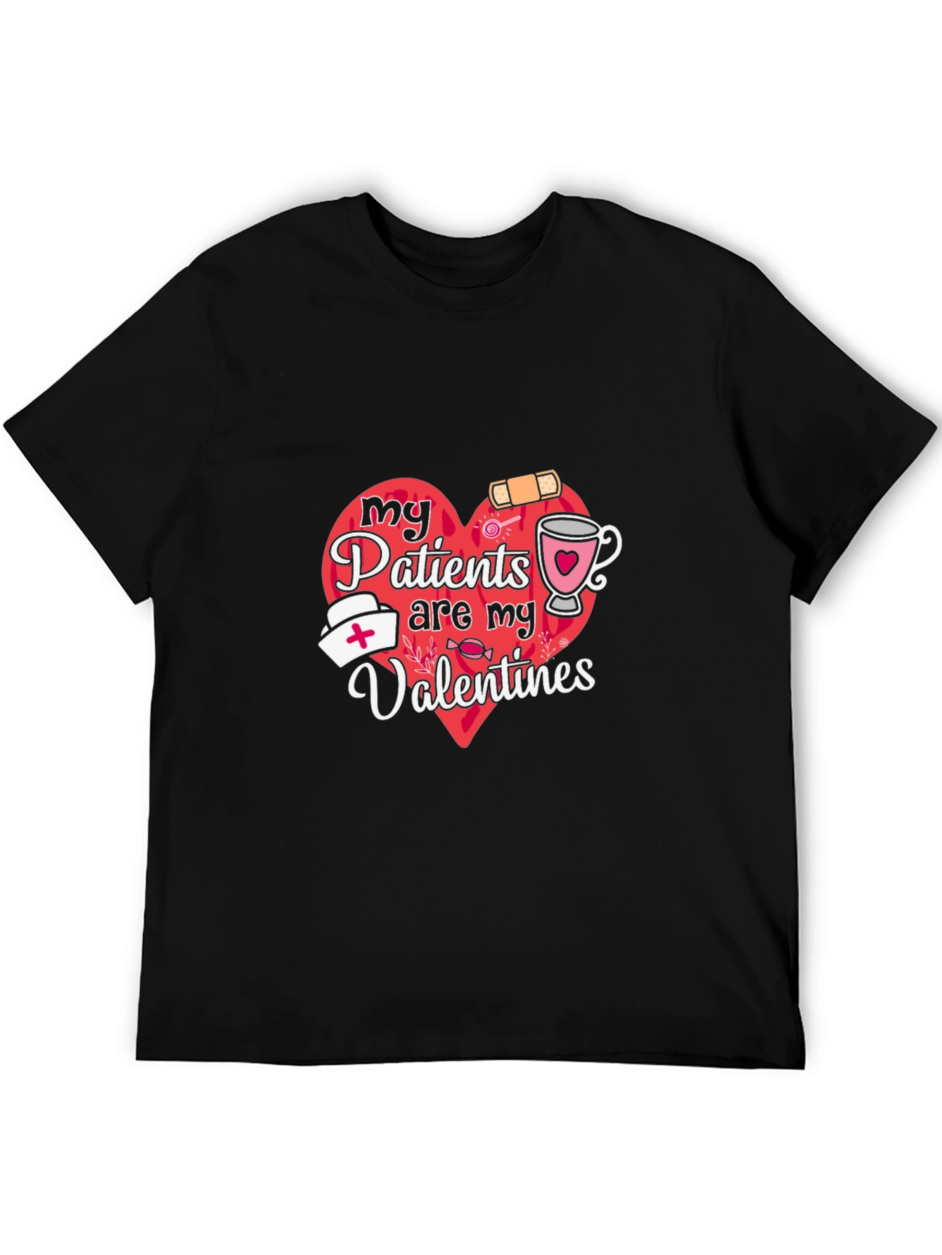 Camiseta Negra My Patients are My Valentines