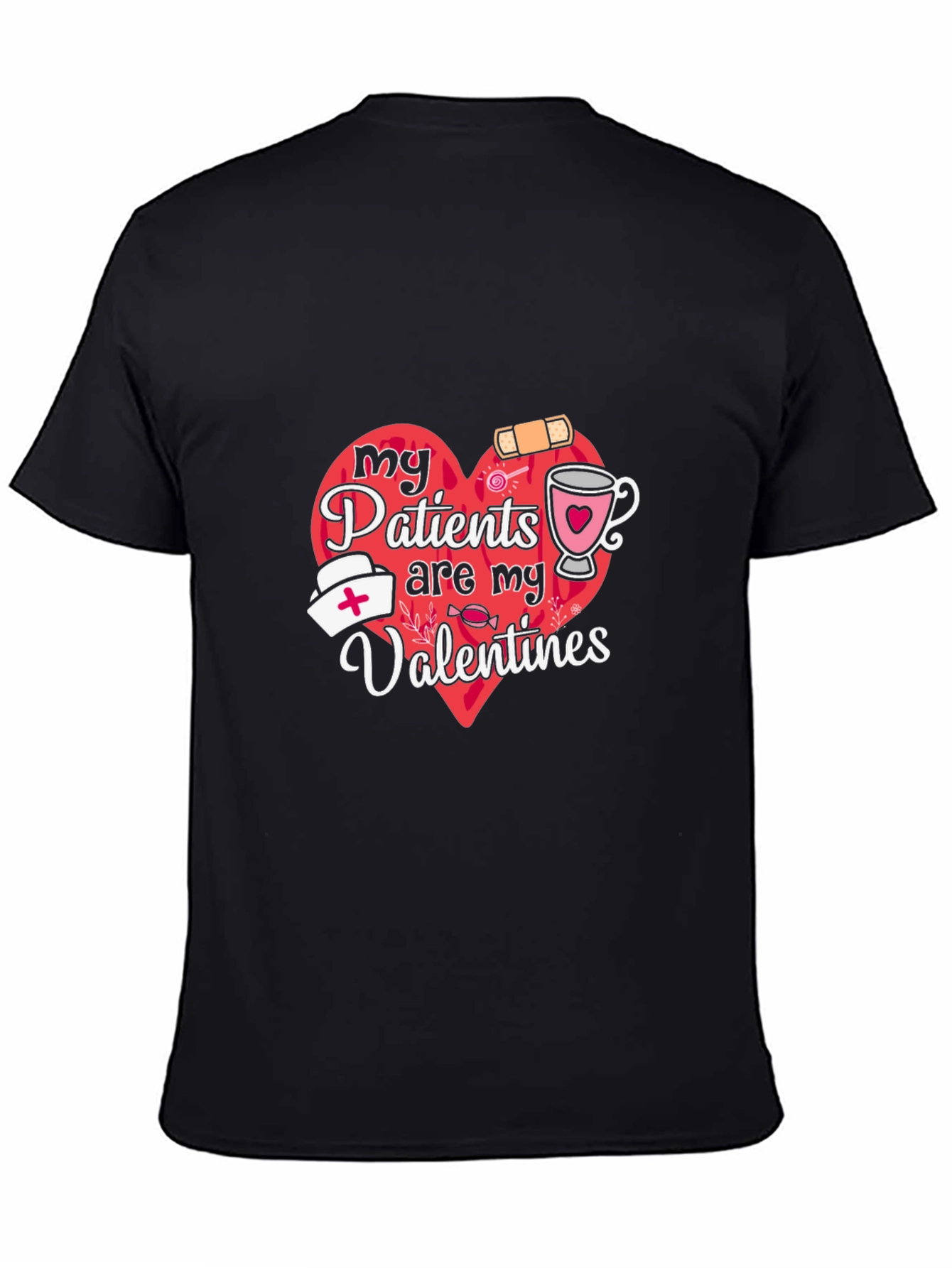 Camiseta Negra My Patients are My Valentines