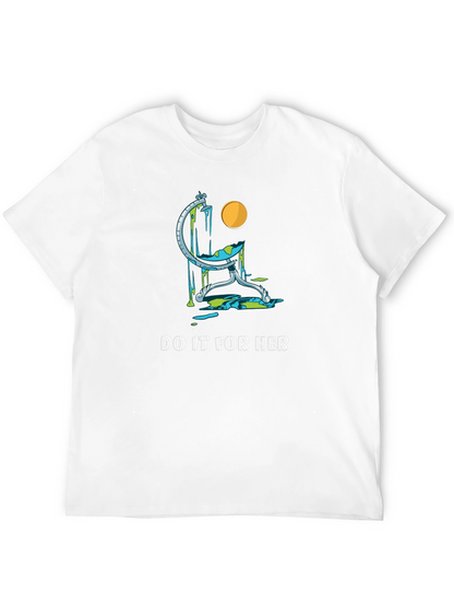 Camiseta Negra con Diseño del Mundo Derretido