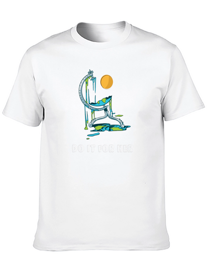 Camiseta Negra con Diseño del Mundo Derretido