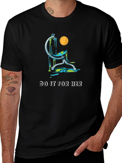 Camiseta Negra con Diseño del Mundo Derretido