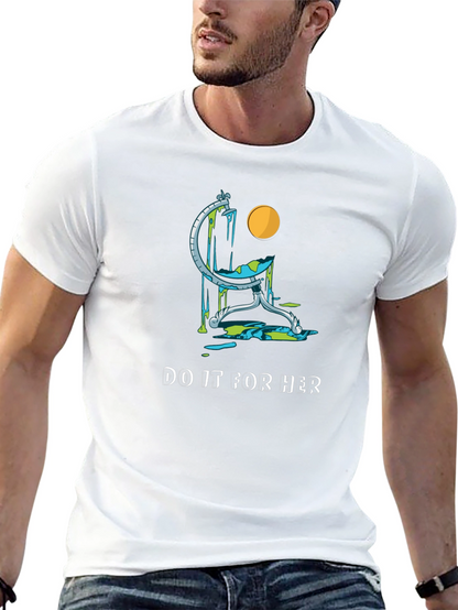 Camiseta Negra con Diseño del Mundo Derretido