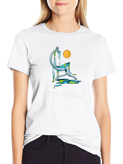 Camiseta Negra con Diseño del Mundo Derretido