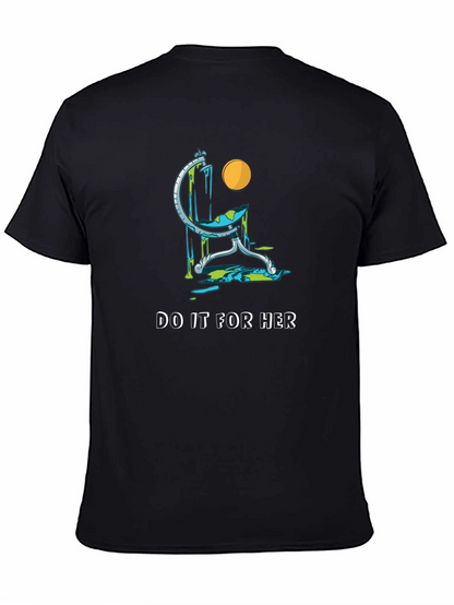 Camiseta Negra con Diseño del Mundo Derretido