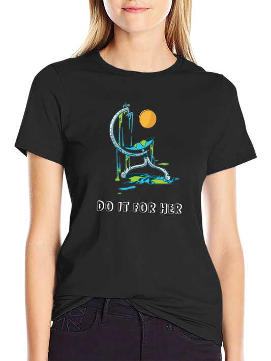 Camiseta Negra con Diseño del Mundo Derretido