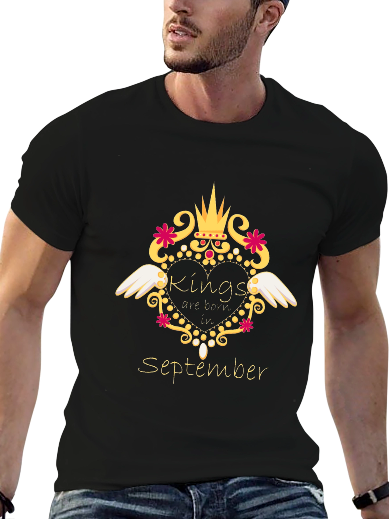 Camiseta Negra Kings are Born in September