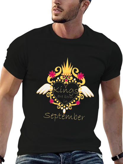 Camiseta Negra Kings are Born in September