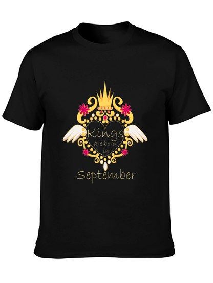 Camiseta Negra Kings are Born in September