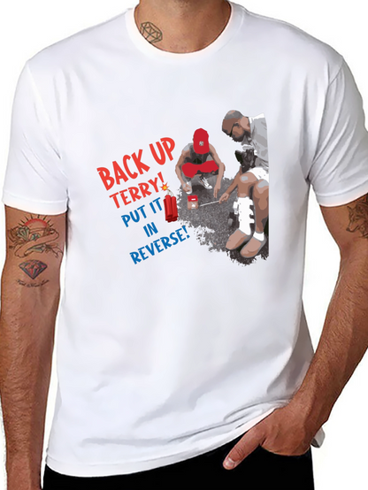 Camiseta Negra: Back Up Terry!