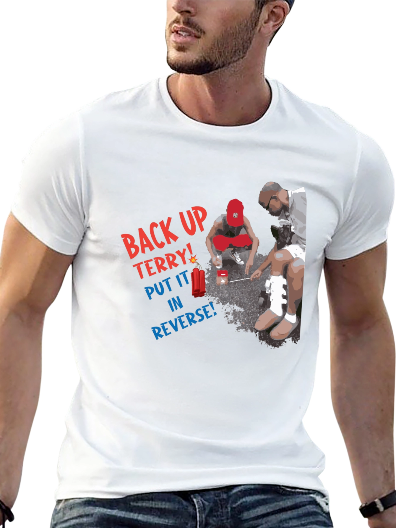 Camiseta Negra: Back Up Terry!
