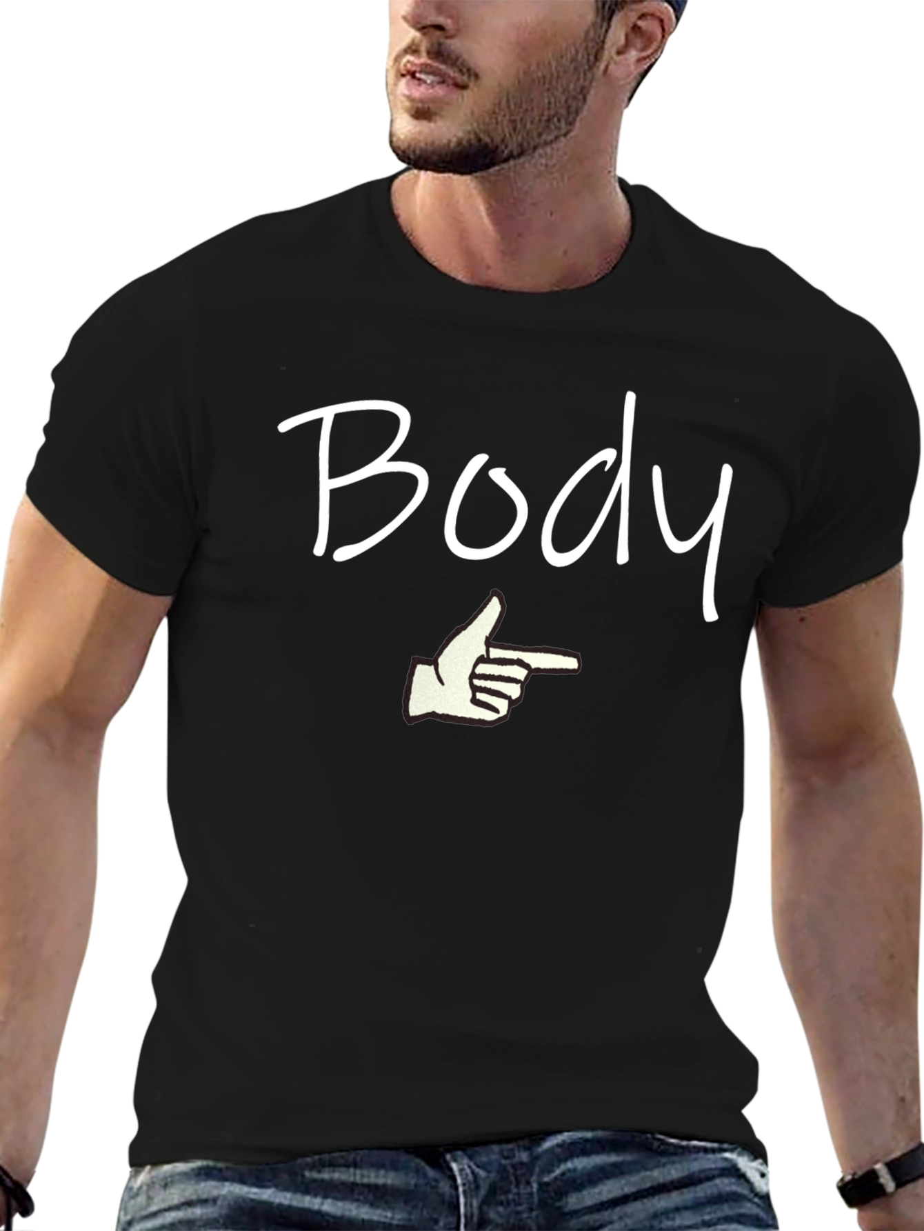Camiseta Hombre Negra - Body