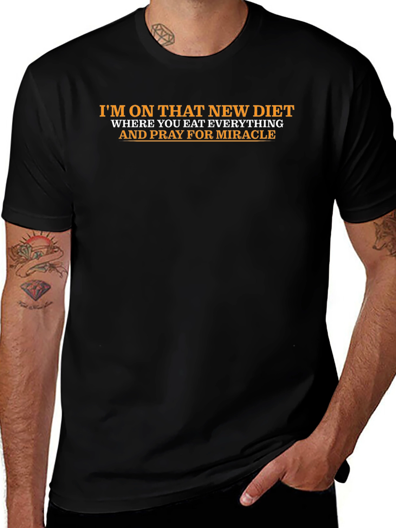 Camiseta Divertida: Dieta y Milagros