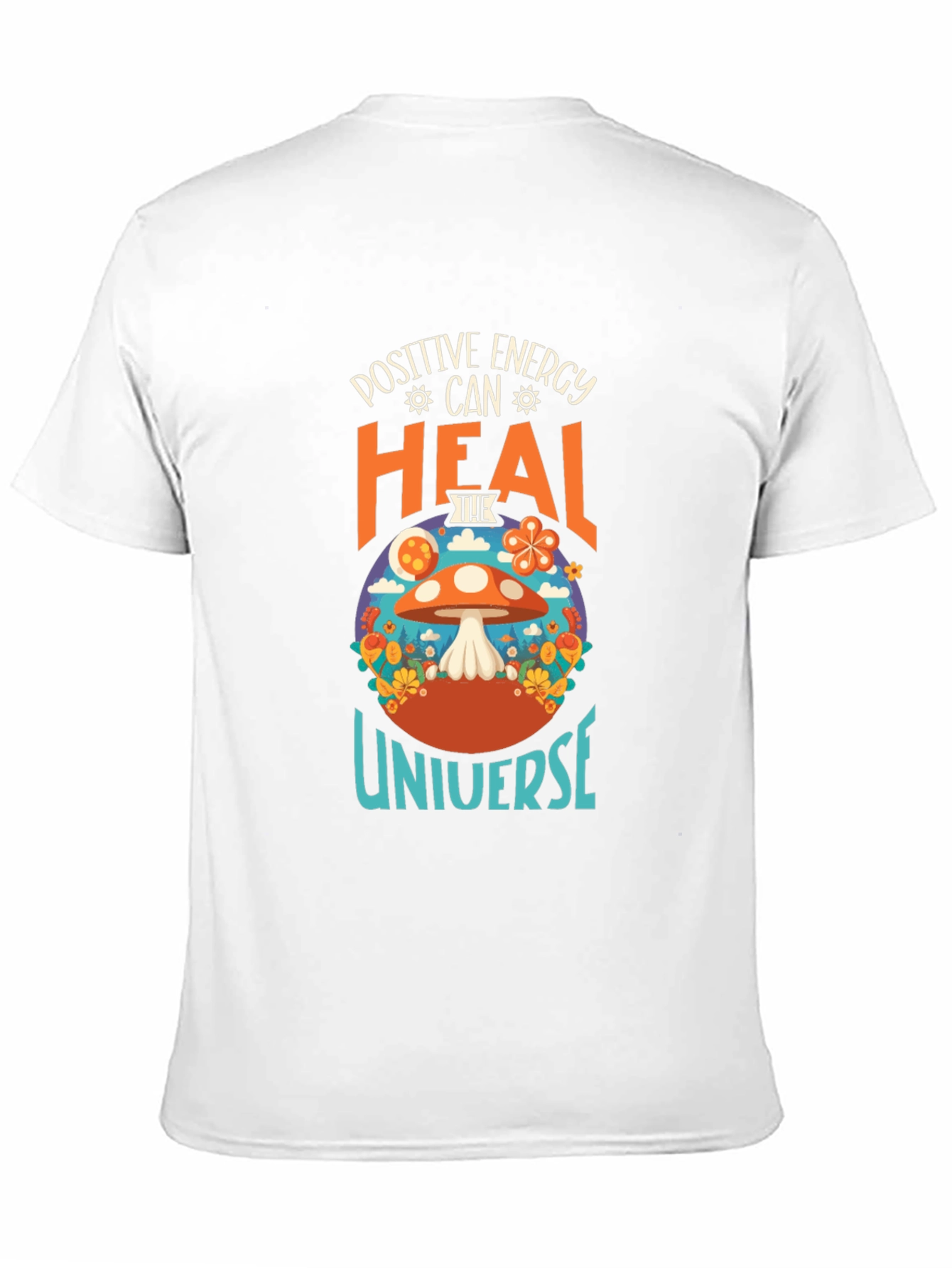 Camiseta Negra Energía Positiva Cura Universo