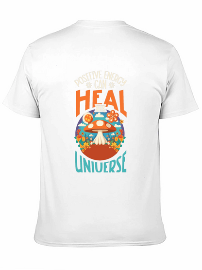 Camiseta Negra Energía Positiva Cura Universo