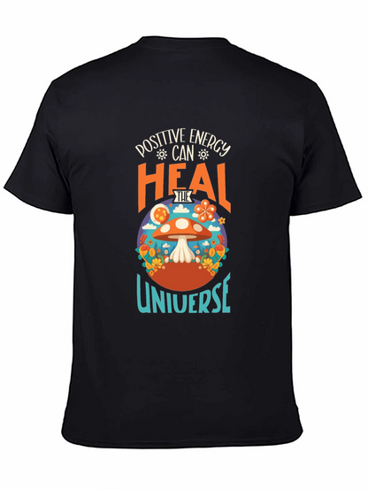 Camiseta Negra Energía Positiva Cura Universo
